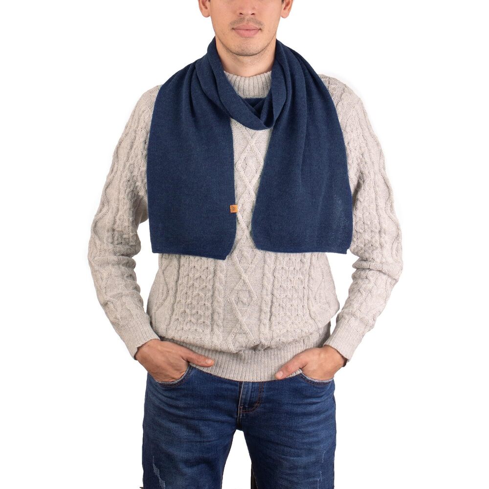 7725 Alpaca blend scarf, 'Cozy Indigo'